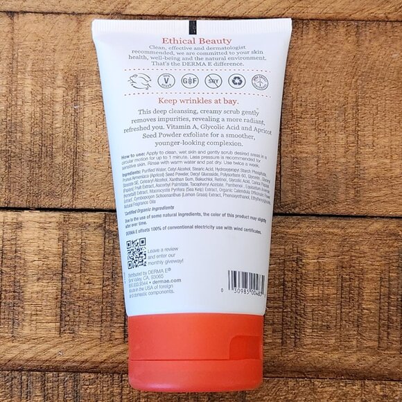 NEW DERMA E Anti-Wrinkle Scrub - Picture 3 of 8